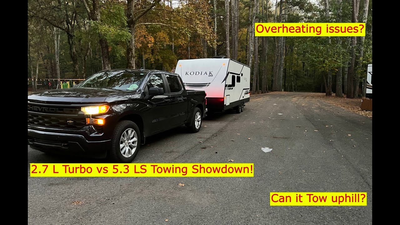 Кто победит? 2022 Silverado 2.7L буксировка против 5.3L, справится ли он с буксировкой? #2022silv...