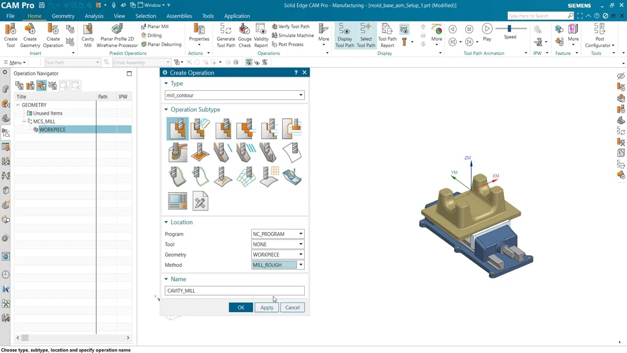 1  Cavity Mill