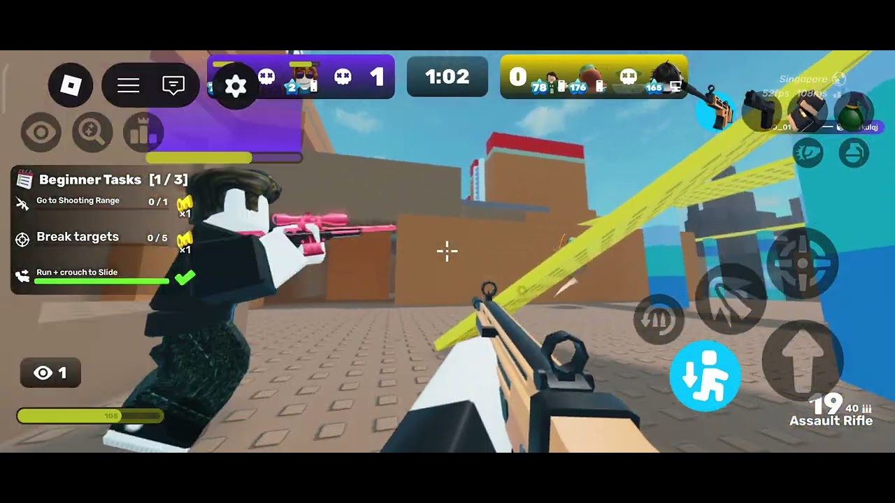 Playing Roblox rivals 