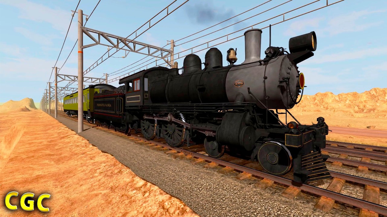 BeamNG Drive Steam Train Crashing #1