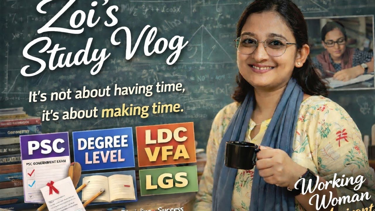 ജോലിത്തിരക്കിനിടയിൽ പഠിക്കാൻ സമയം കണ്ടെത്താം/Day in my life/Psc Degree level/LDC/VFA/LGS 