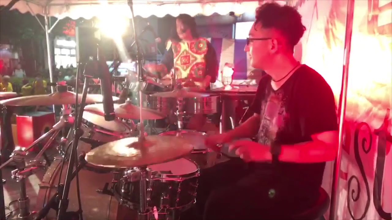 Tadashi Nagashima drums solo / 町田一番街夏フェス　大久保宙 with CHU BAND パフォーマンス内
