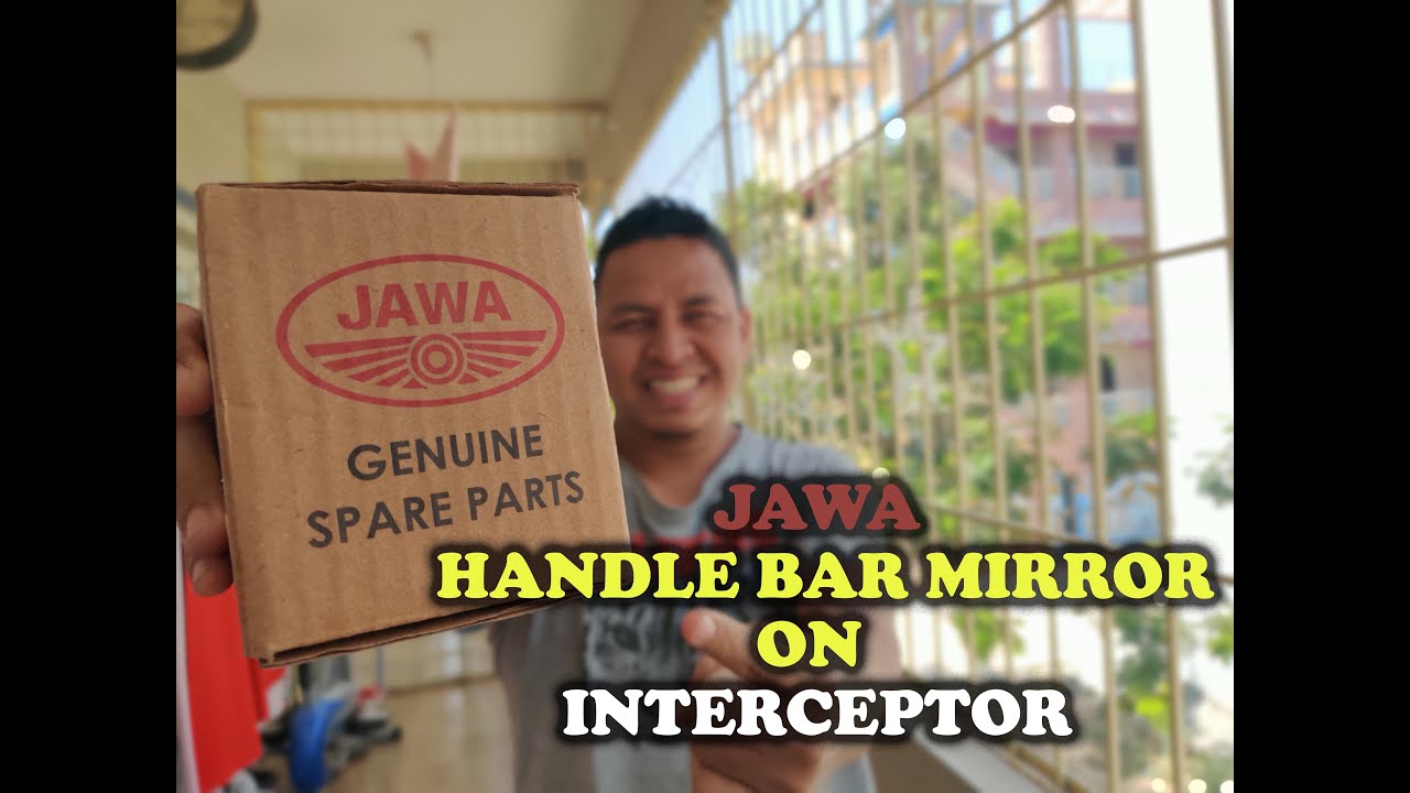 JAWA HANDLE BAR MIRROR FOR ROYAL ENFIELD INTERCEPTOR  |  BAR END MIRROR FOR INTERCEPTOR