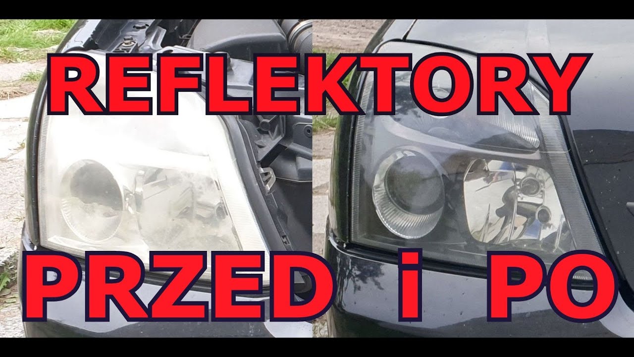 Zmiana wyglądu lamp przednich, rozklejanie, malowanie środków, polerowanie.