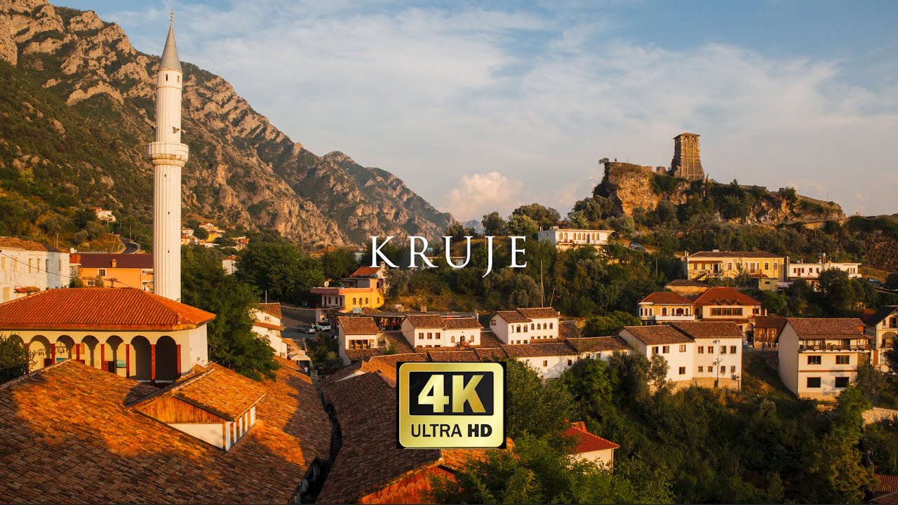 Kruje Albania, City on a Mountain! Bazaar markets! Castle of Krujë by drone! In 4k! VLOG