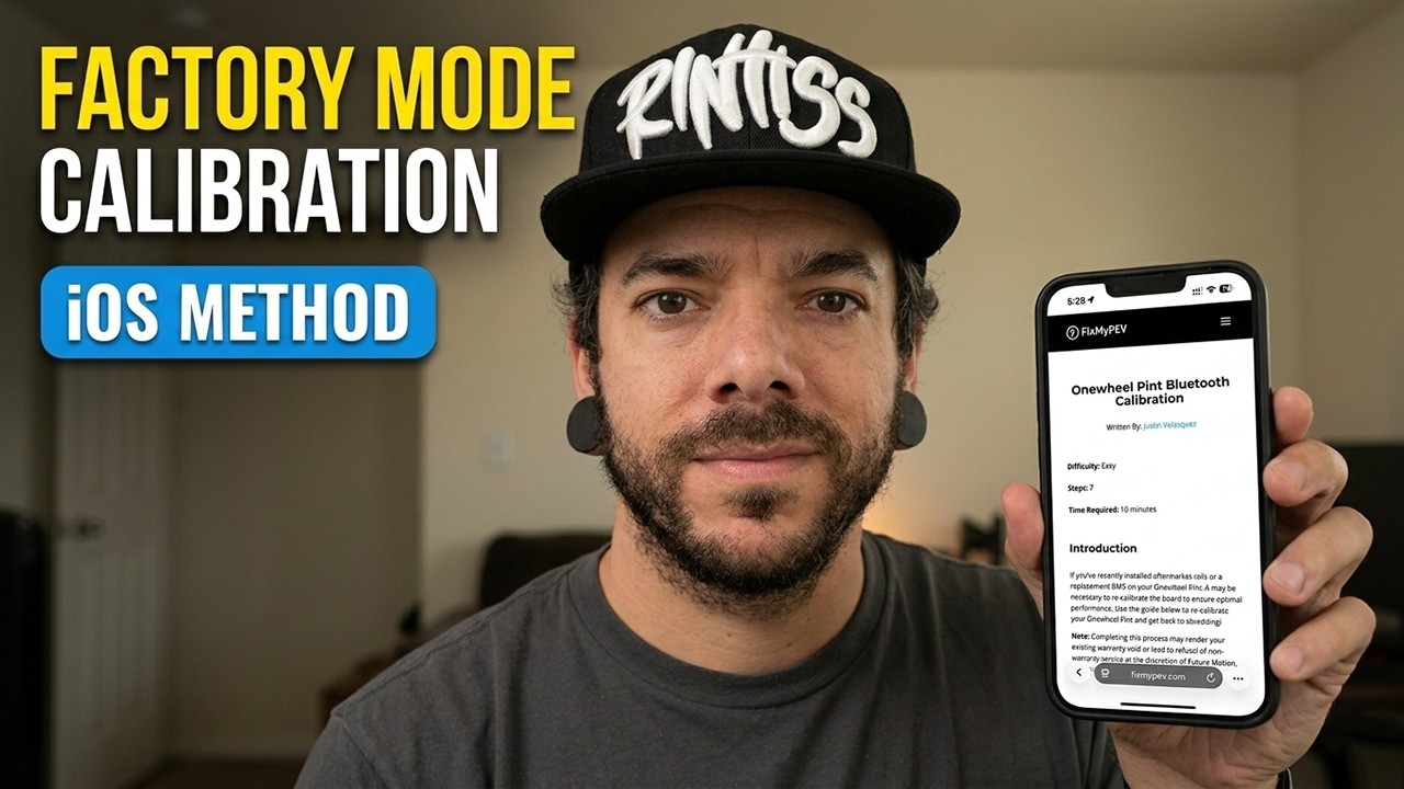 How To Calibrate Your Onewheel Using Factory Mode | FixMyPEV iOS Guide