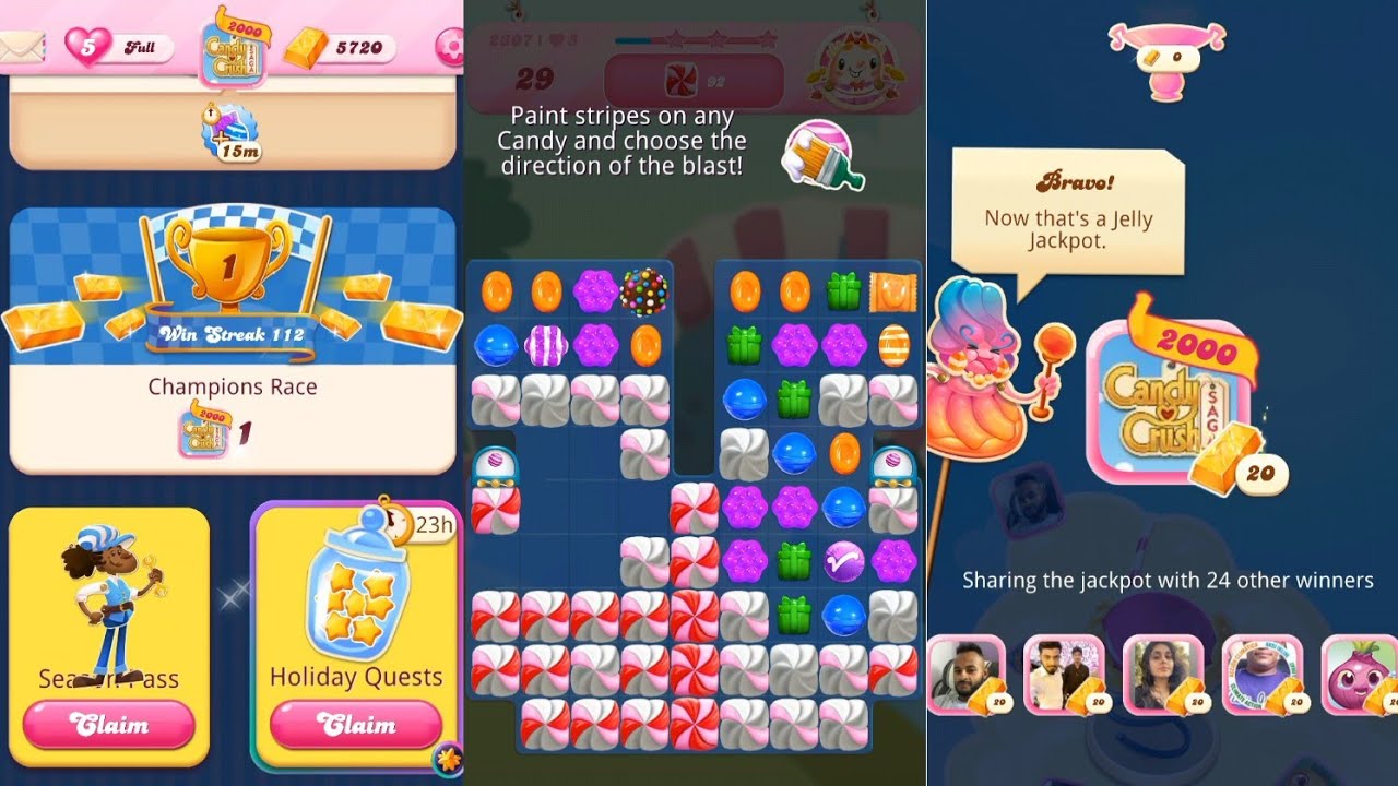 How To Get Free Booster | Free Gold Bar | Striped Brush | Candy Crush Saga | Candy Crush