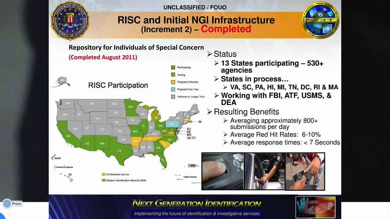 FBI Next Generation Identification Morning Presentation