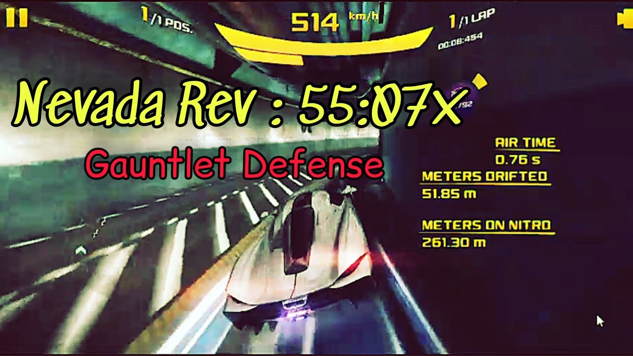 Nevada (Reverse) 55:076 | Asphalt 8 | Gauntlet Defense Lap