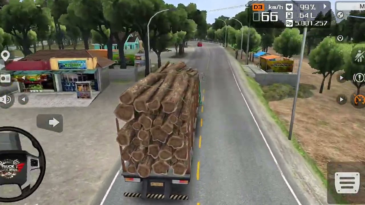 TRUCK HINO MUATAN KAYU | TRUCK SIMULATOR INDONESIA