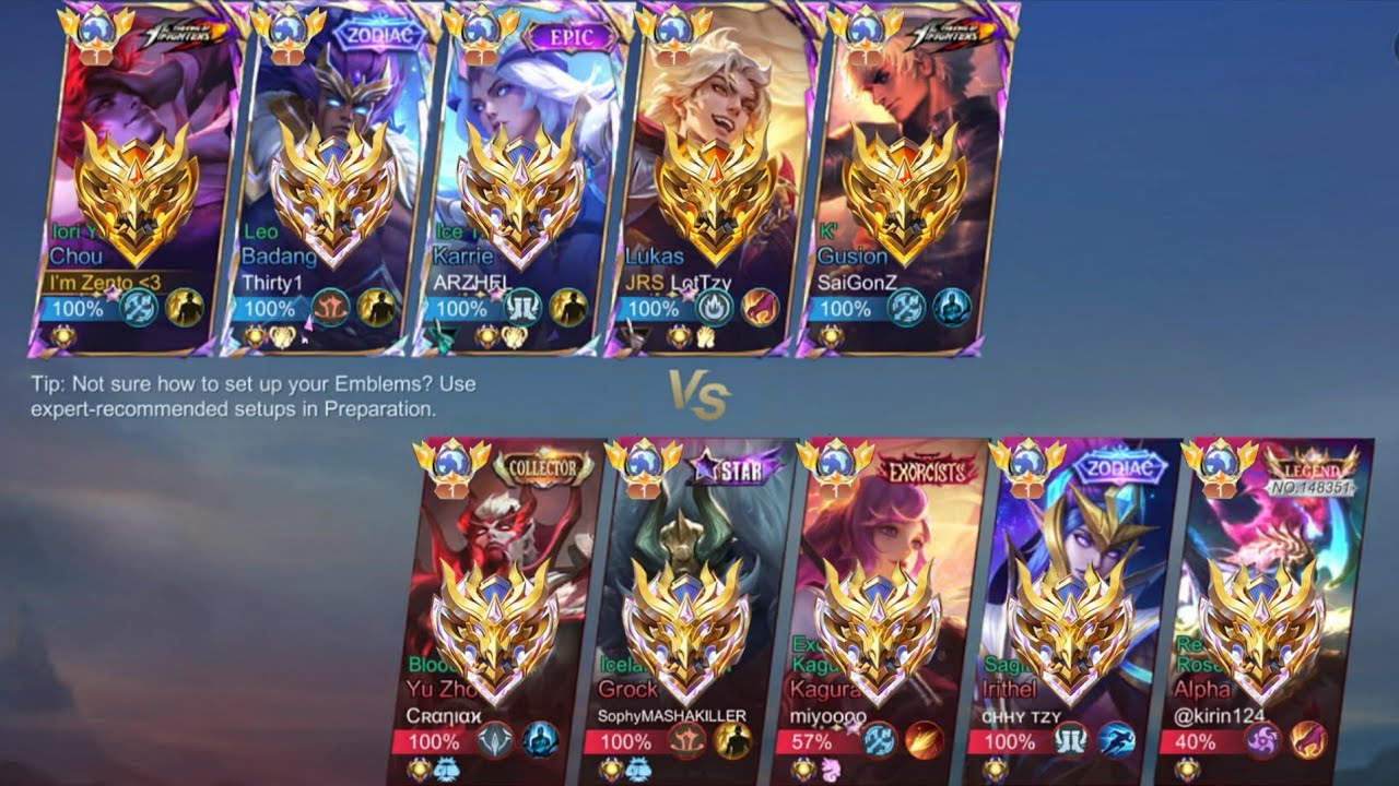 TOP GLOBAL CHOU VS ENEMY TOP GLOBAL HERO AND HIGH RANK🔥 HARDEST RANKED GAME!! (Who Will Win?)