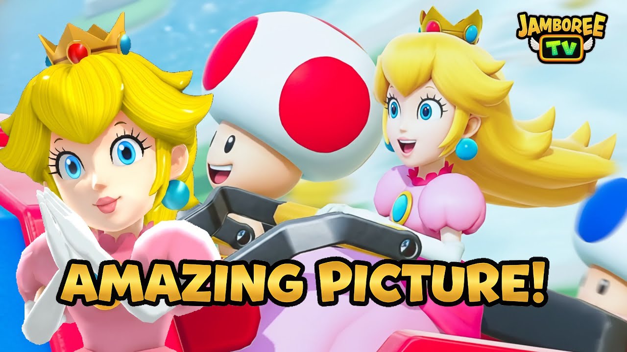Super Mario Party Jamboree TV Carnival Coaster Peach & Toad in Carnival Coaster