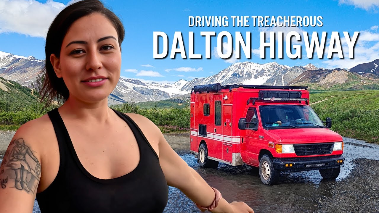 FROM FAIRBANKS TO PRUDHOE BAY In a old Ambo Camper Van Dalton Highway