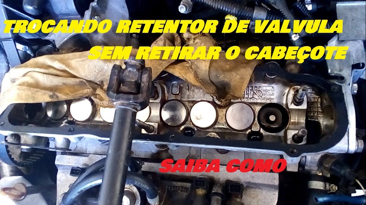 TROCANDO O RETENTOR DE VÁLVULA SEM TIRAR O CABEÇOTE (PALIO 1.5)