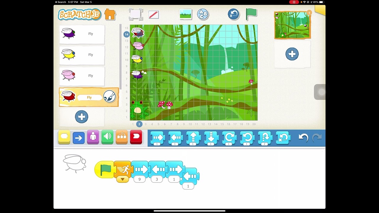 Scratch Jr. Игра в ловлю насекомых