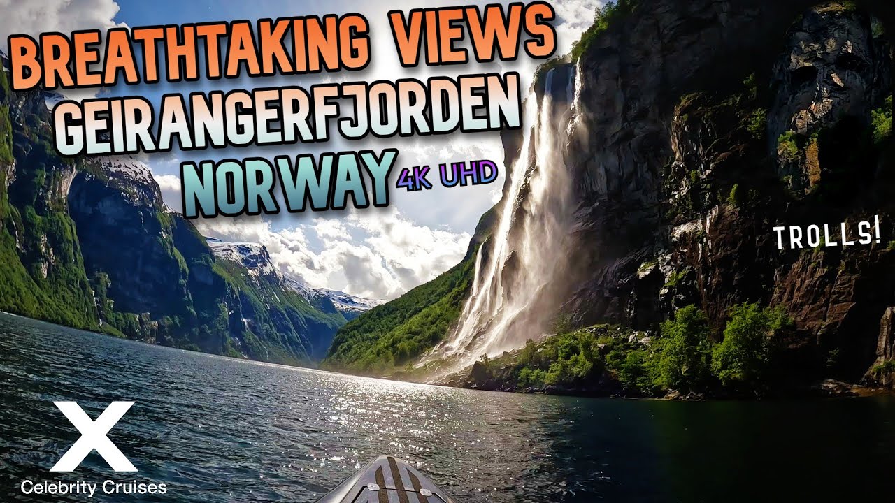 Geirangerfjorden Norway 7 Sisters Waterfall Rib Boat Tour. Celebrity Cruises!