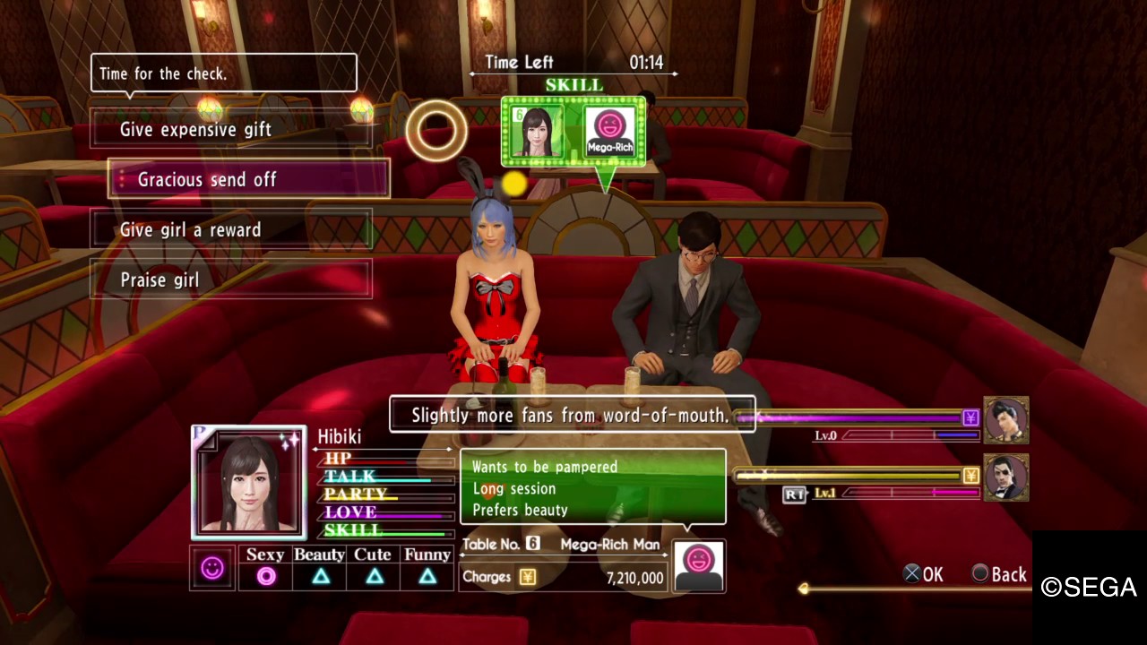 YAKUZA 0 Club Venus Battle (Cabaret Club management)