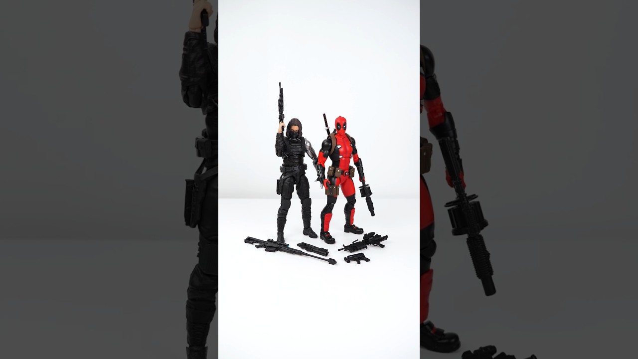 Adding the Proper Accessories to the Mafex Winter Soldier and Deadpool Action Figures