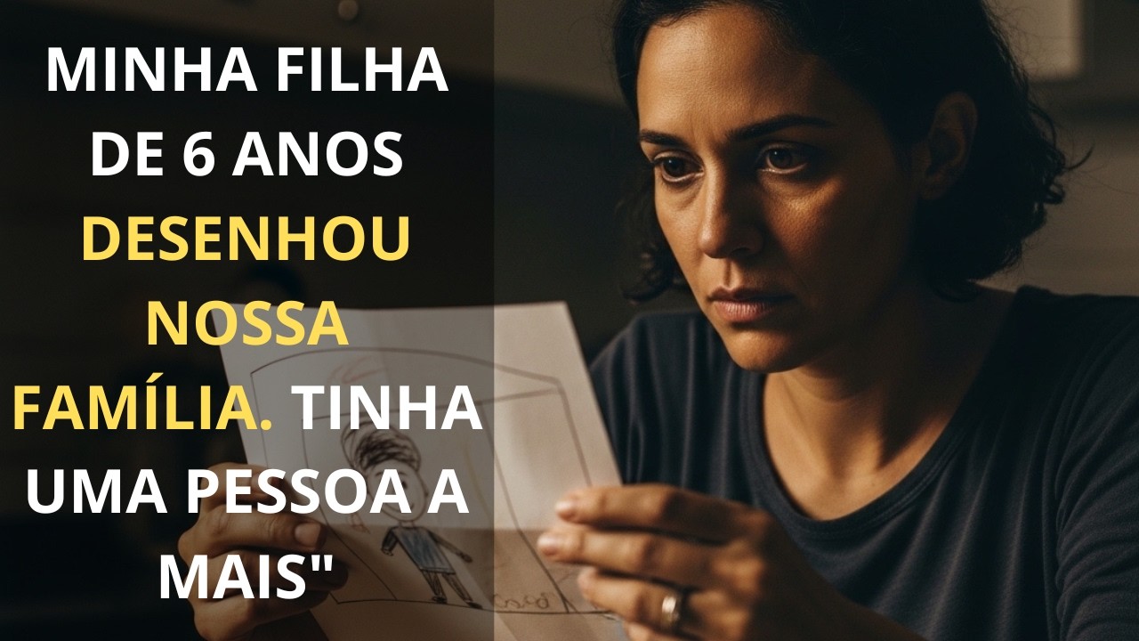 Minha filha de 6 anos desenhou nossa família — e tinha uma pessoa a mais