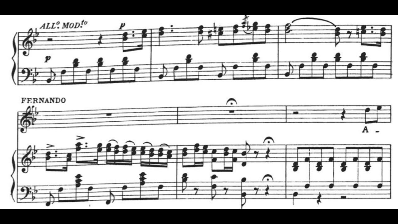 A tanto duol... Ascolta, o padre (Bianca e Fernando - V. Bellini) Score Animation