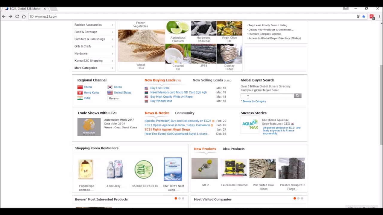 Ec21.com T&uuml;rk&ccedil;e Genel Tanıtım