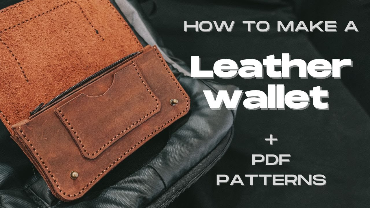 Making a leather wallet - leather craft + pattern