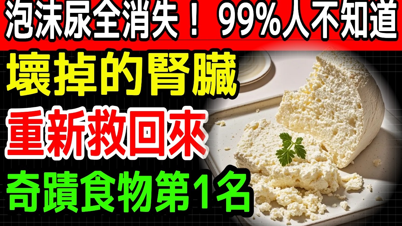 腎臟健康重拾的奇蹟食物第1名到第3名！尿液泡沫完全消失，腎臟重新充滿活力｜腎臟病、腎衰竭、腎臟健康、腎臟保養｜健康資訊｜有聲書頻尿尿急不用跑藥局？
