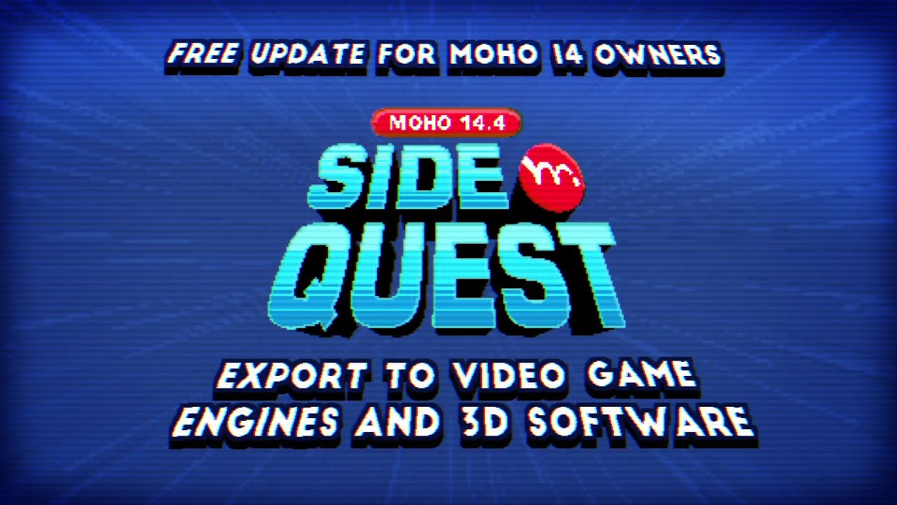 Free Moho update! Export your characters to game engines and 3D software with Moho 14.4 SIDE QUEST
