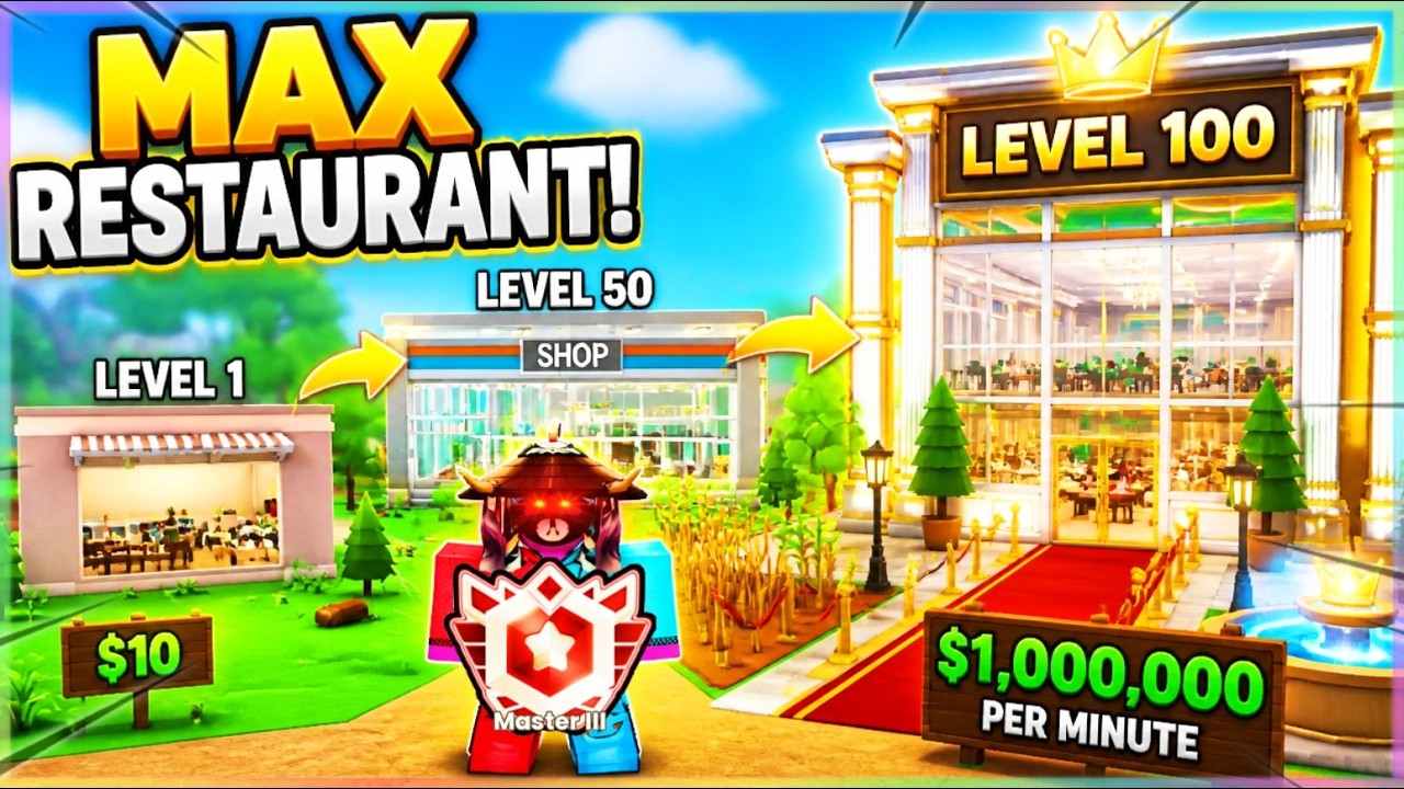 От бронзы до МАКС. УРОВНЯ МАСТЕРА в Run a Restaurant!! (Roblox)