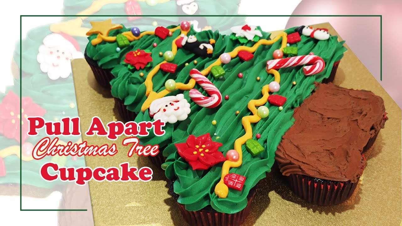 Christmas Pull Apart Cupcake Design | Christmas Tree Cupcake