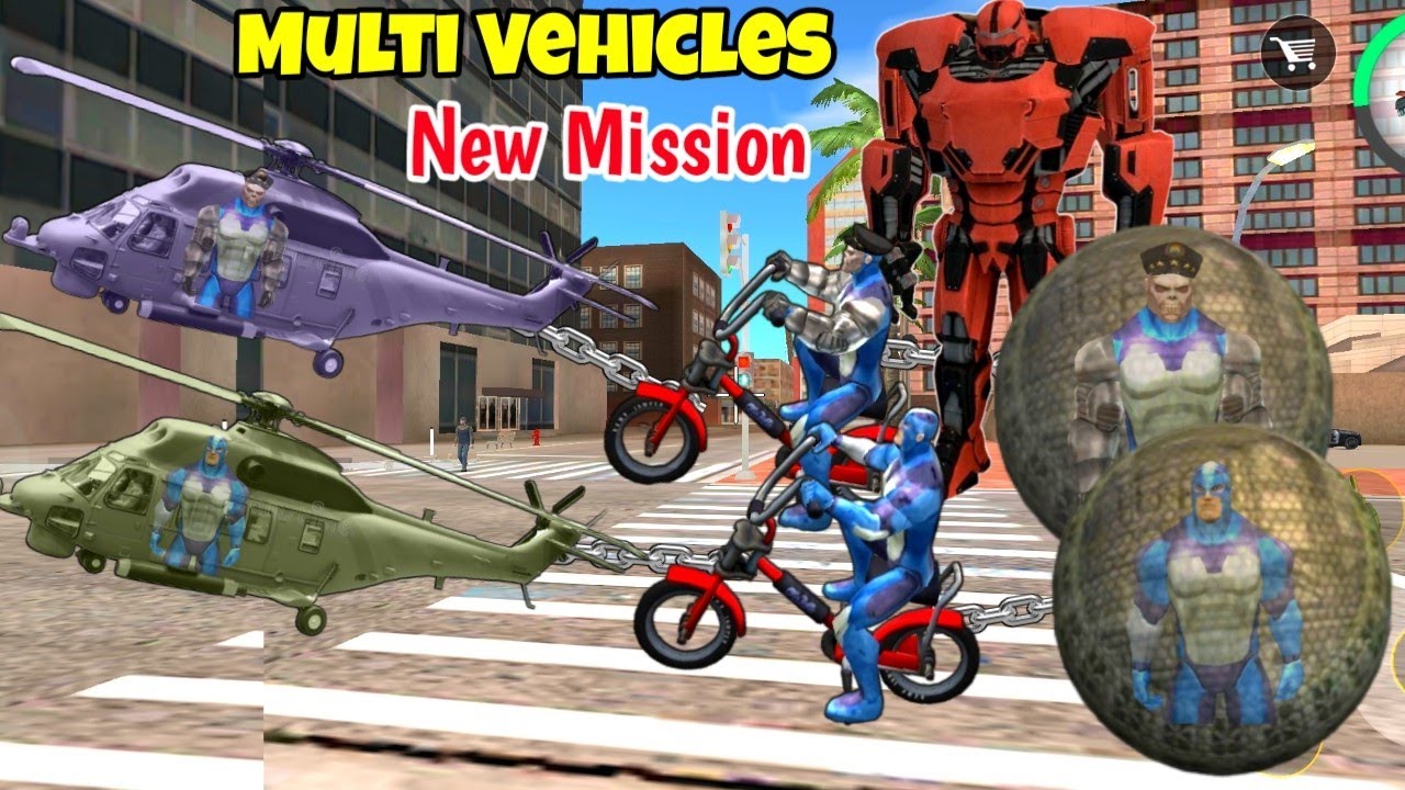 New Multi Vehicle Mission in Vice Town | Ropw Hero Vice Town | Rope Hero New update | Gamer Blasty