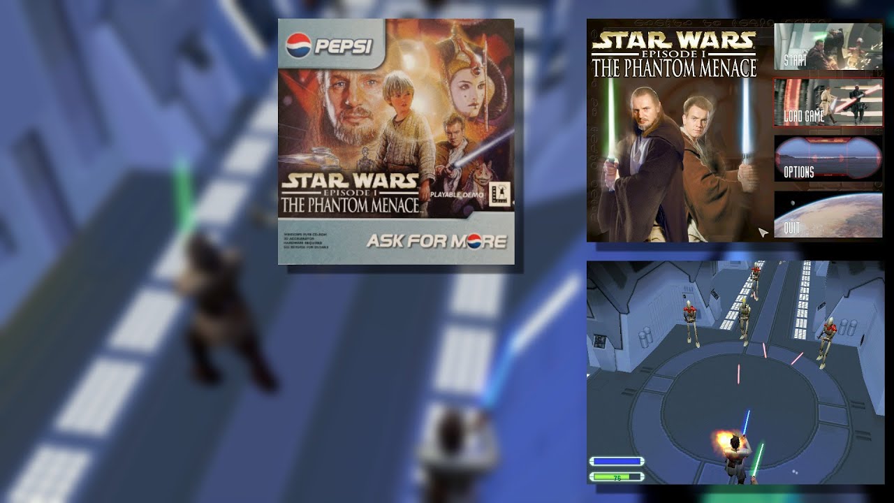 Star Wars episode I - The Phantom Menace demo (PC, 1999) [gameplay]
