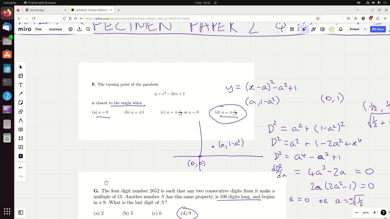 MAT Specimen Paper 2 Short Questions F to J