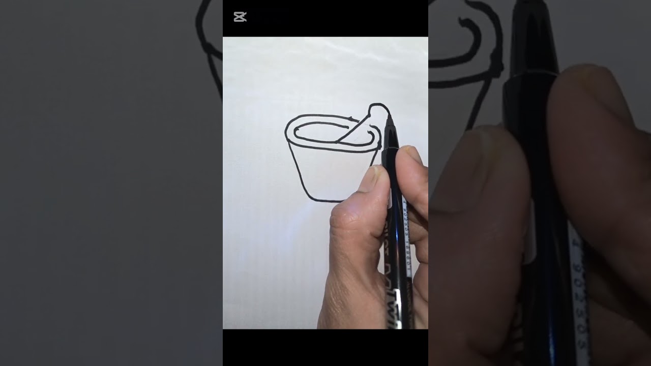 Mortar pestle drawing easy for kids
