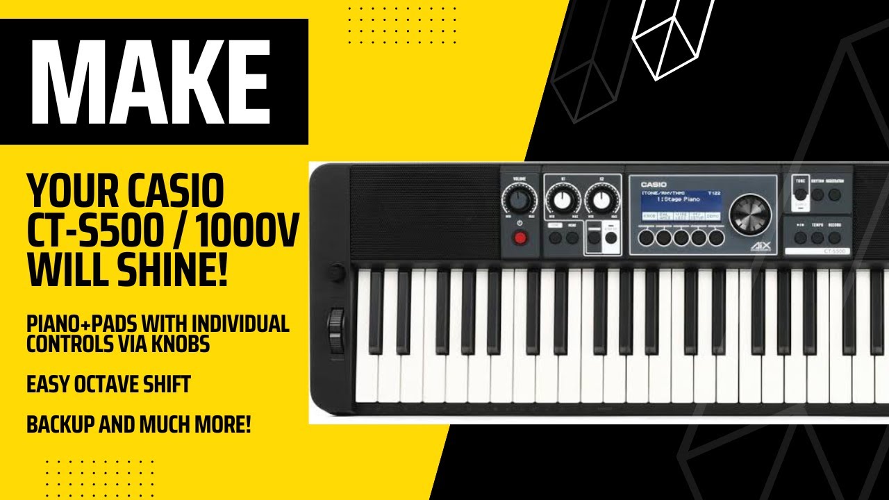 HOW TO SETUP YOUR CASIO CT-S500 (CT-S1000V) KNOBS, PAD + PIANO, MENU, OCTAVE AND MORE! #tutorial