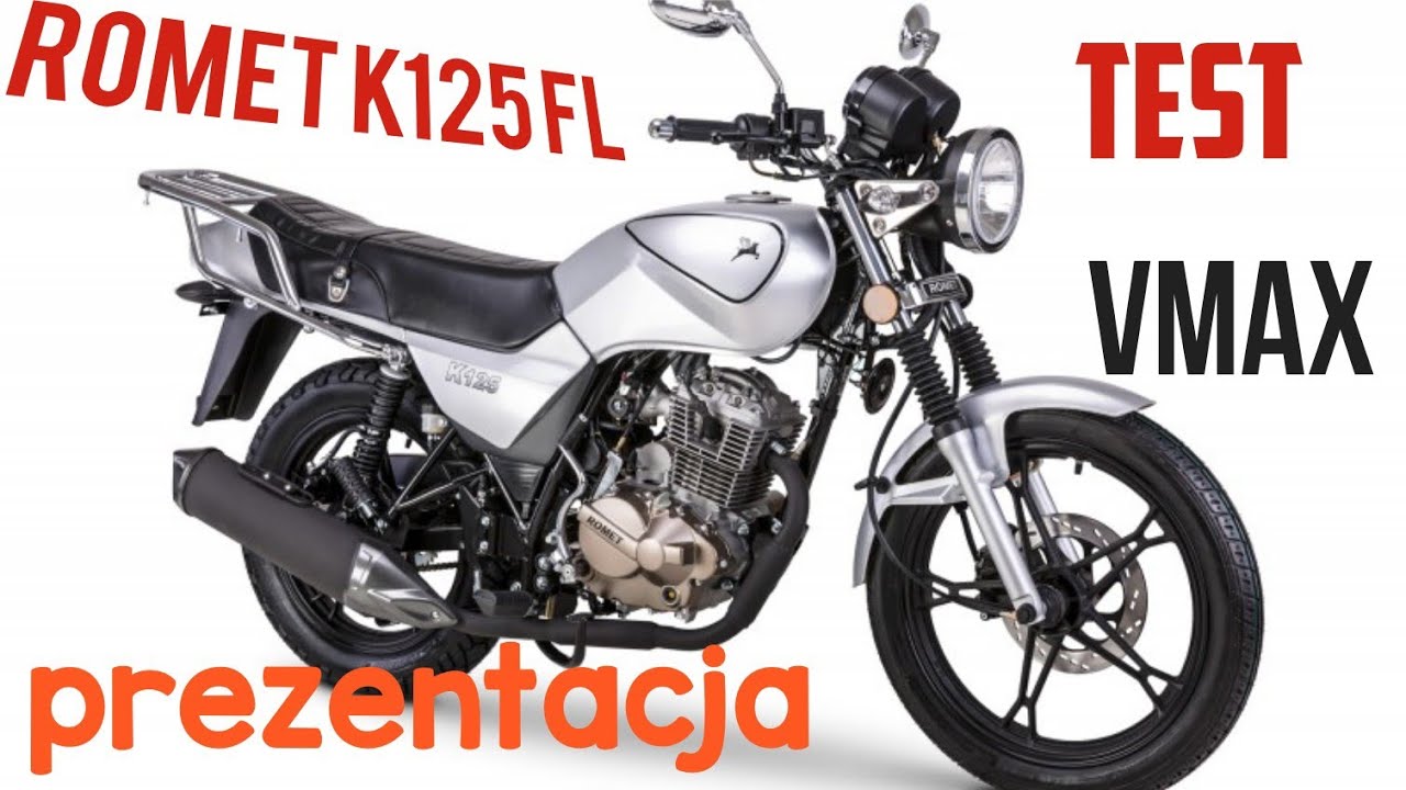 Romet k125 fl,test,jazda i prezentacja. 0-100