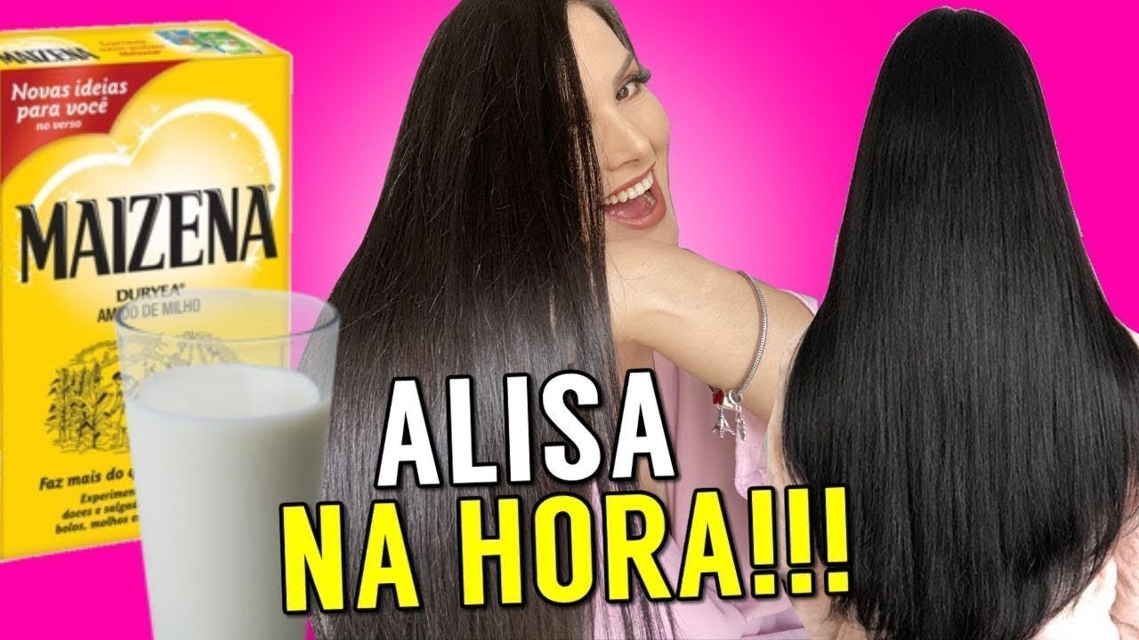 ALISAMENTO NATURAL com MAIZENA e LEITE Passo a Passo - Por Júlia Doorman