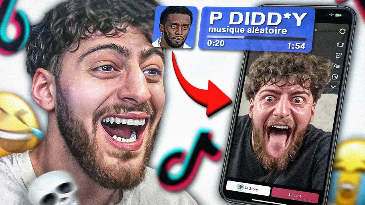 LE MEILLEUR JEU À FAIRE SUR TIKTOK 💀🤣LE FILTRE MUSIQUE ALEATOIRE (c’est hilarant)