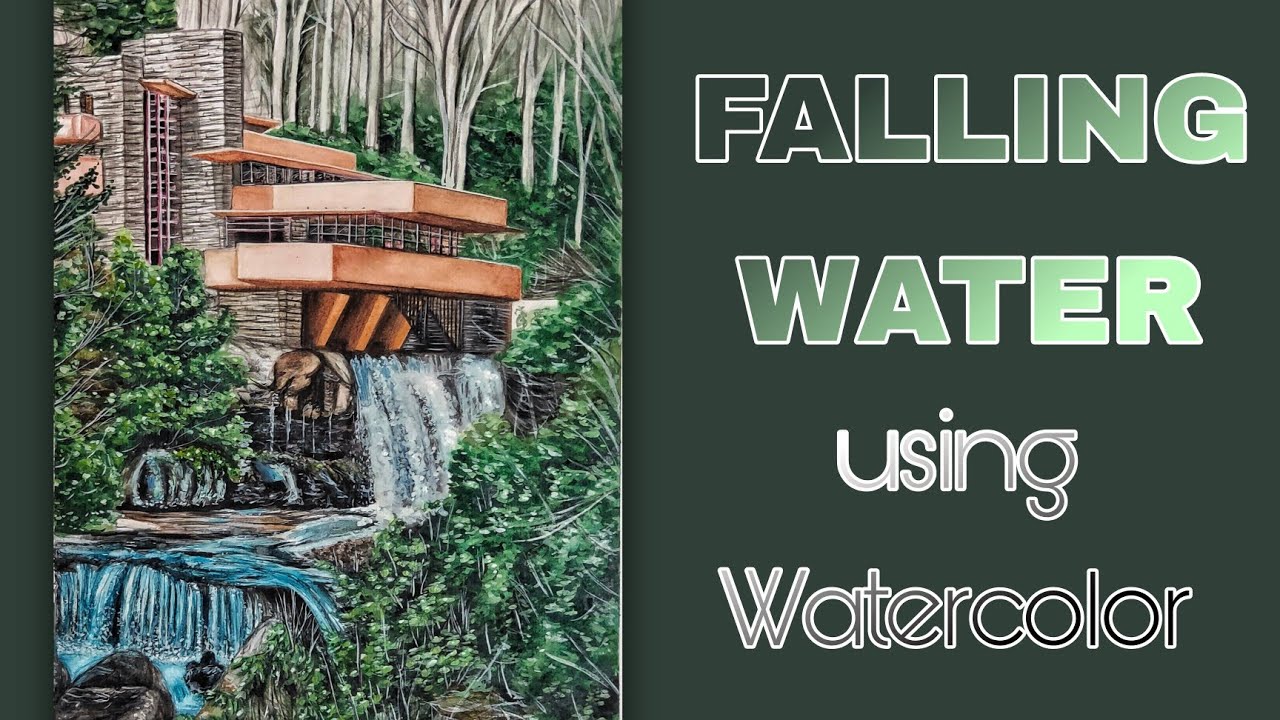 How To Paint Falling Water Using Watercolor