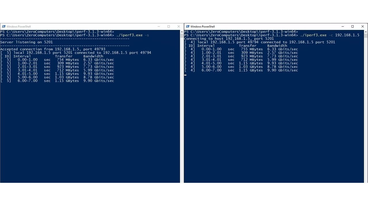 CAT6 Ethernet, LAN Bandwidth Test with Iperf [2022]