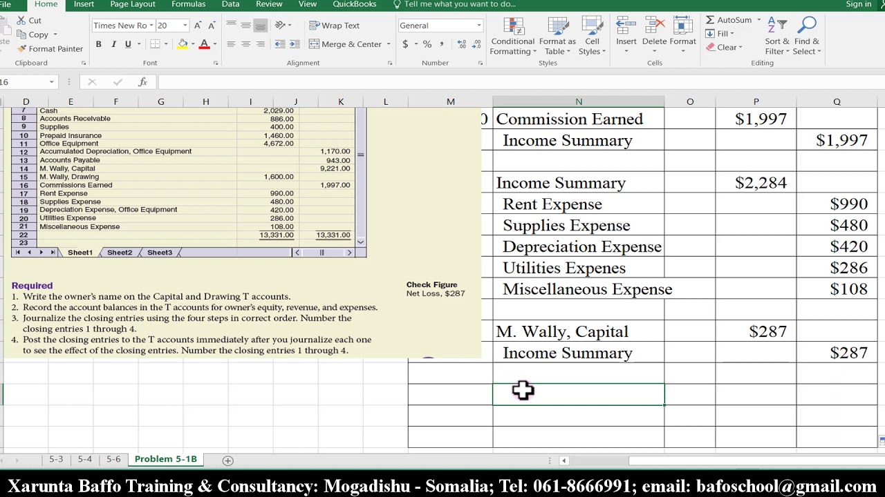Xisaab Xer: Closing Entries - Af-Somali