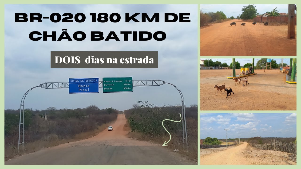 Uma aventura pela Br020 do Piauí a Bahia,  200km de estrada sem asfalto.