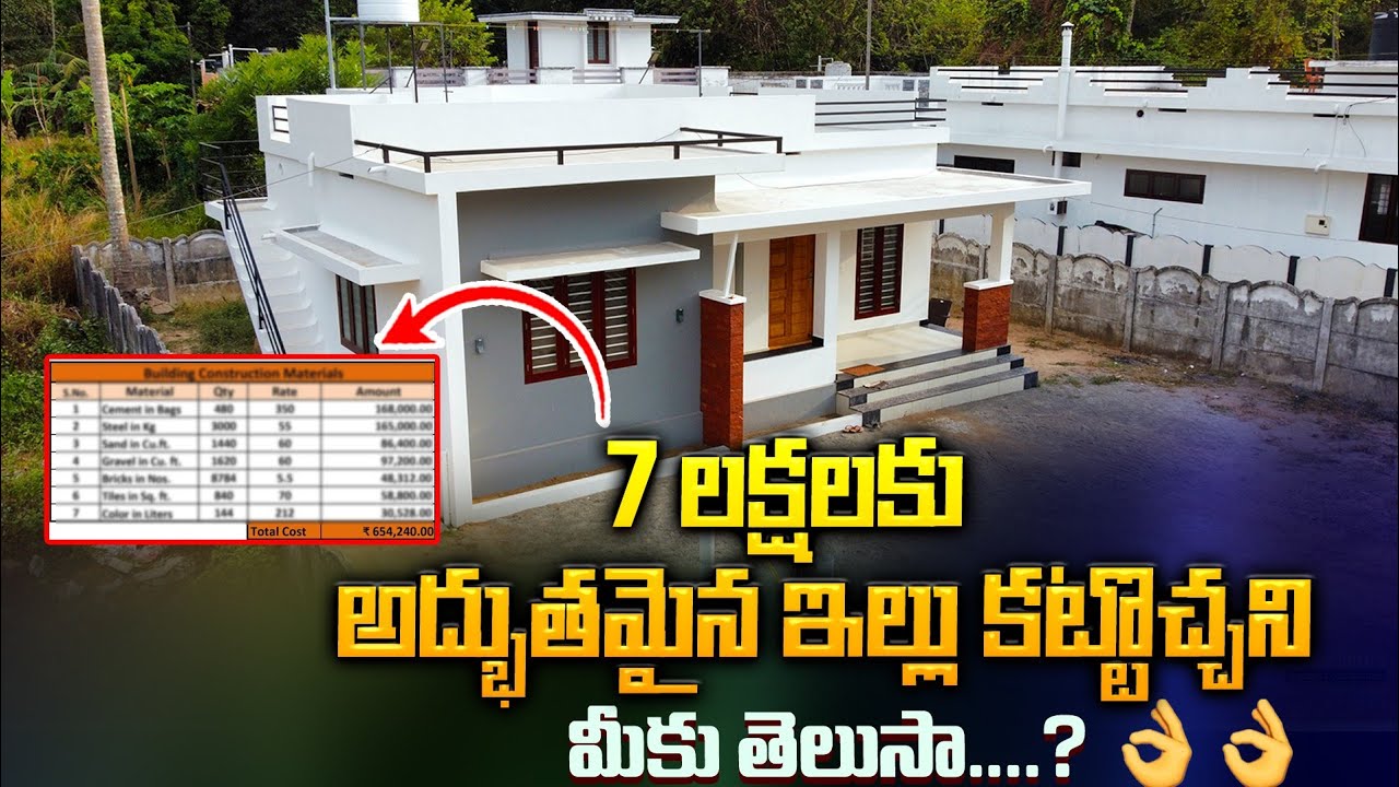 కేవలం7 లక్షలకే ఇల్లు | House Construction With Low Cost | House For Sale | Real Estate | Plot Sale