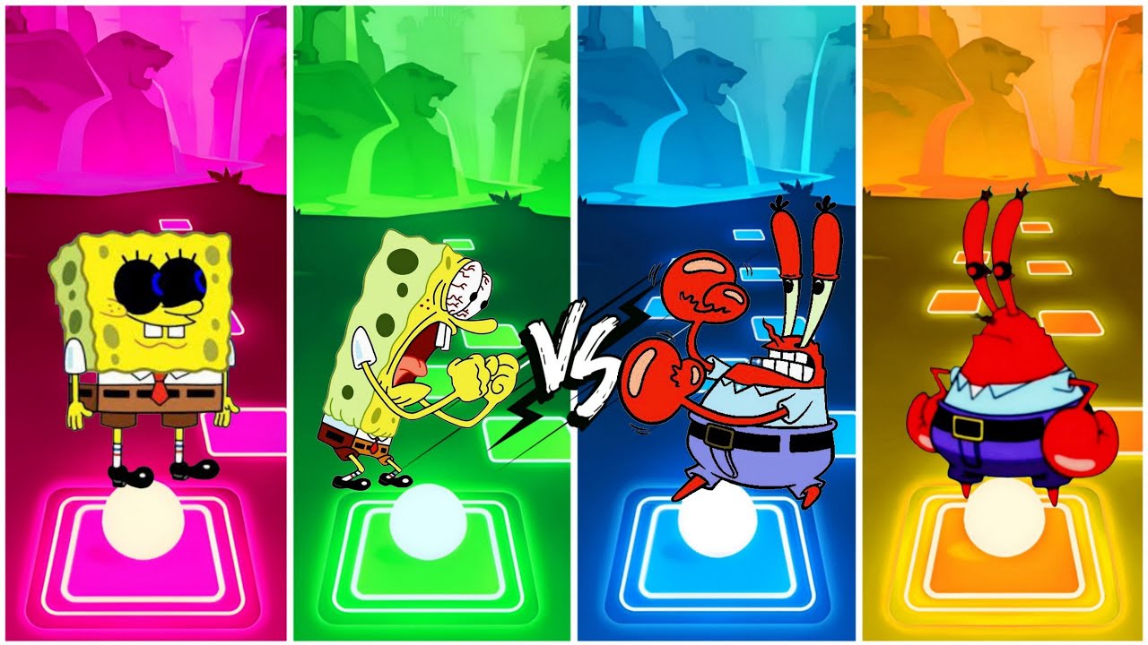 Who Wins? SpongeBob EXE 🆚 Mr. Krabs EXE | Tiles Hop Battle (Part 1)