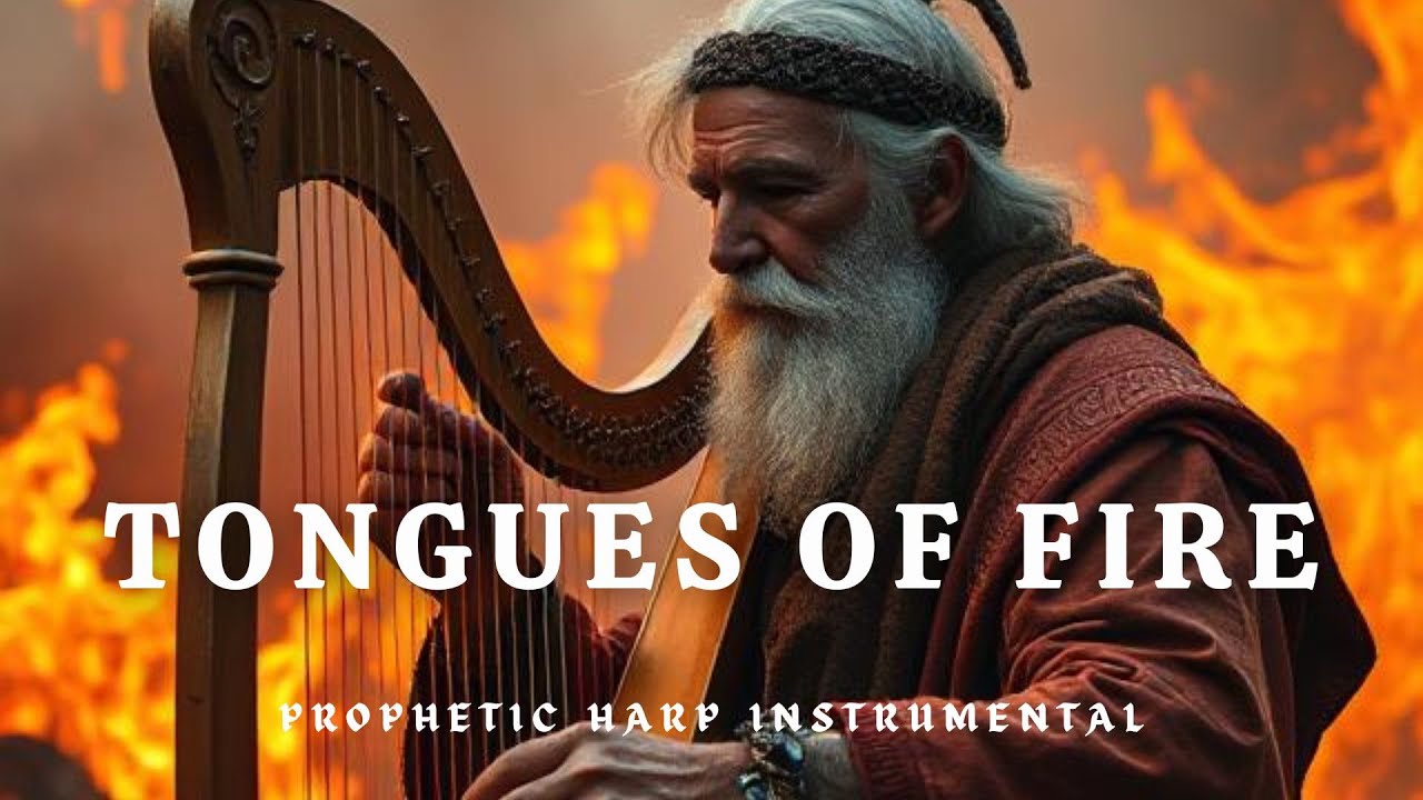 Prophetic Warfare Harp Instrumental Worship/TONGUES OF FIRE/Background Prayer Music