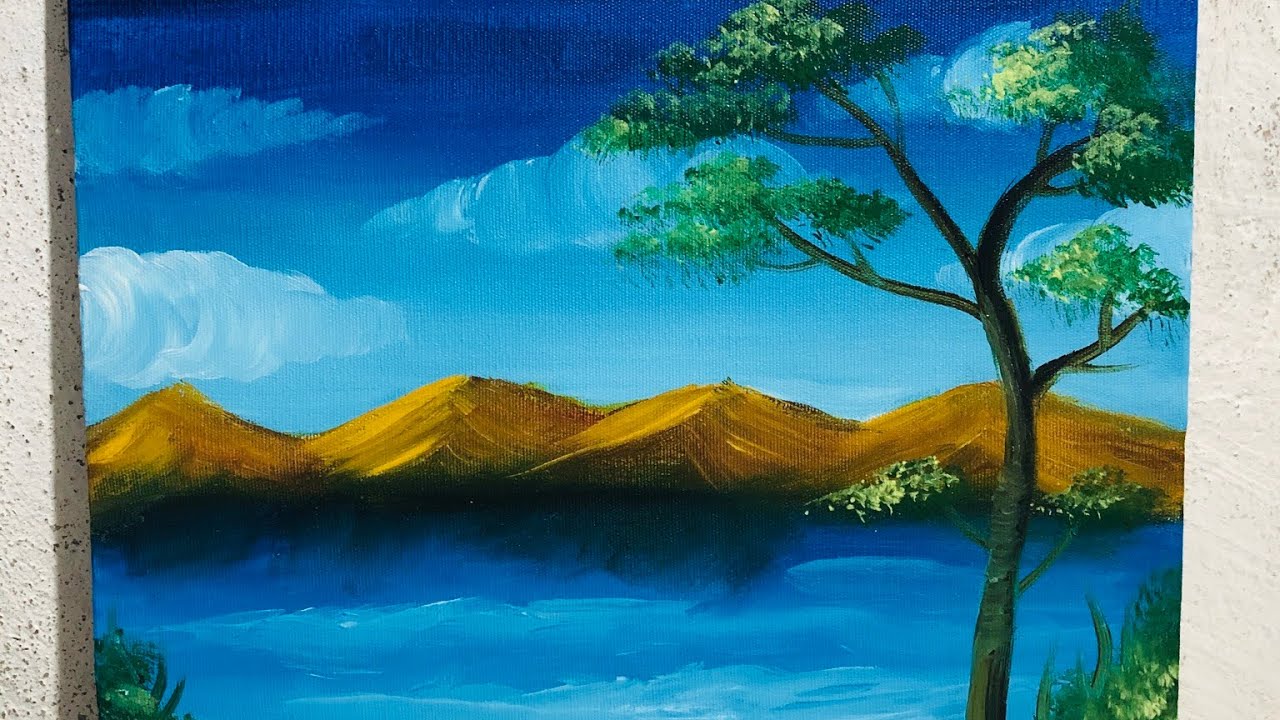 Aprenda a apintar paisagens em tela