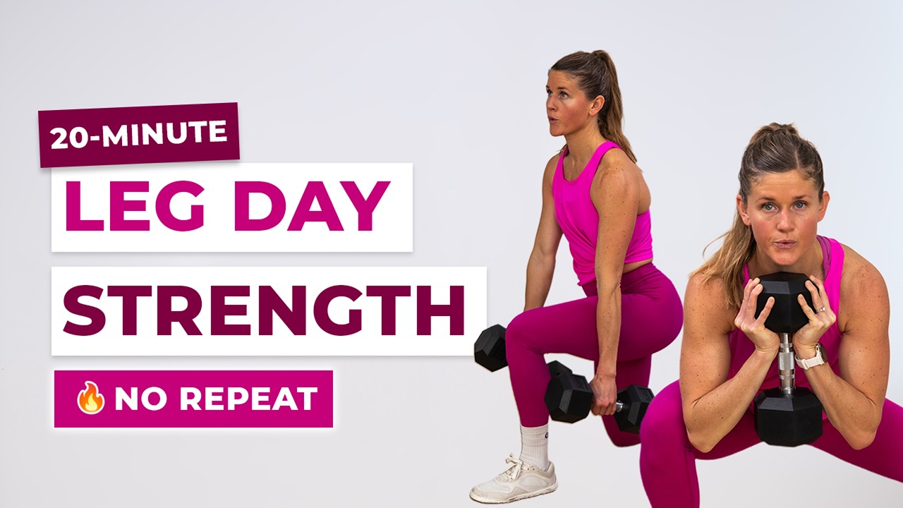 20-Minute LEG WORKOUT with Dumbbells (Lower Body Strength)