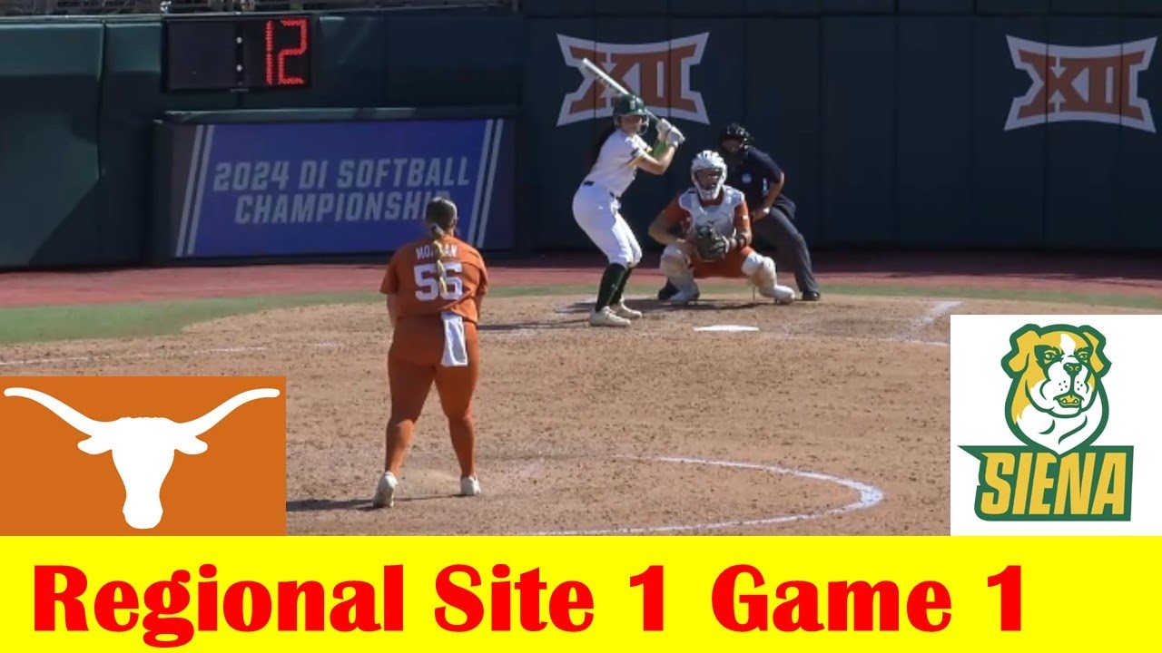 Siena vs #1 Texas Softball Highlights, 2024 NCAA Regional Site 1 Game 1