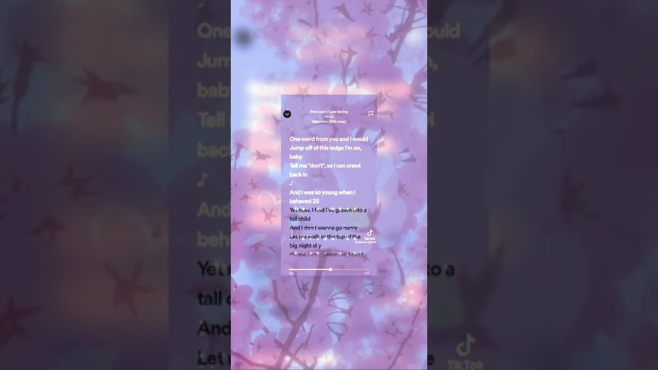 first love/ late spring edit audio.❤❤❤