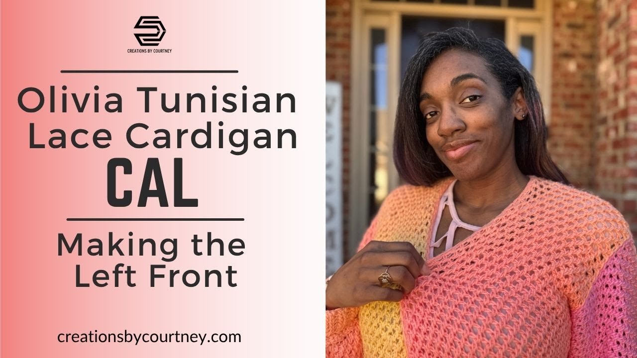 Join as You Go to make the Left Front | Olivia Tunisian Lace Cardigan Crochet Along